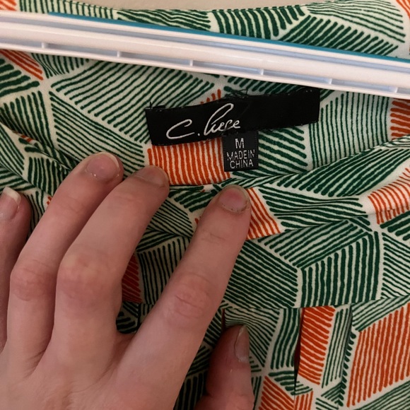 Modcloth Retro Green and Orange Skirt Size Medium Aesthetic - Picture 8 of 8